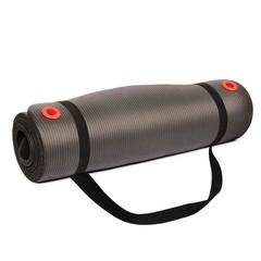 Body Sport 1/2 Inch Non-Slip Exercise Mat with Carry Strap for Men & Women – …