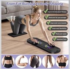 Pilates Board, Foldable Pilates Reformer Equipment with Timer, 7-in-1 Multi-P…