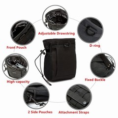 Rock Climbing Chalk Bag, goldhik Bouldering Bags with Quick-Clip black