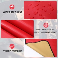 4 Pcs Magnetic Fender Protector Cover for Mechanics Large Leather Red