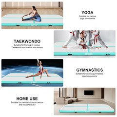 13FT/4m Gymnastics Mat Inflatable Air Tumble Track Training Floor Yoga Gym Sport