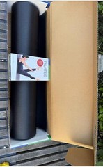 GAIAM Pilates Mat with Bonus DVD – Textured Black Foam