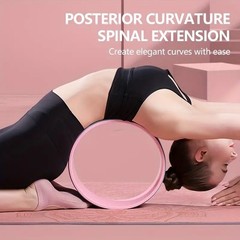 1pc Double Colors Yoga Wheel For Back Bending, Non-Slip for Home Travel