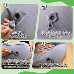 Inflatable Foot Rest for Airplane Travel & Office, Portable Leg Rest Pillow, …