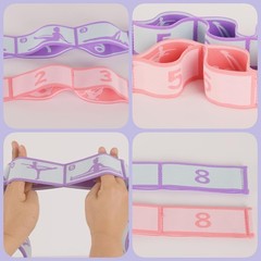 Elastic Yoga Stretching Strap with Loops – Pilates, Yoga & Physical Therapy Aid