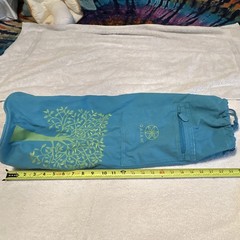 Gaiam Large Yoga Mat Bag 15L Blue Green Zip Zippered Pocket Tree Nylon
