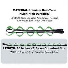 Stretching Strap with Loops for Physical Therapy,Yoga Strap for Stretching,Ho…