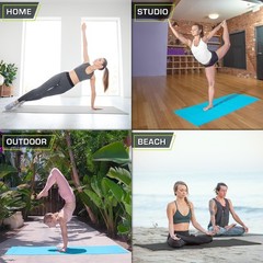 Classic Yoga Mat 1/8” 3mm Thick, Extra Long 72-Inch Lightweight Fitness Mat w…