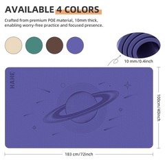 Large Yoga Mat, 72″x40″x0.4″Thick, Extra Wide Exercise Mat, Oversized Non Sli…