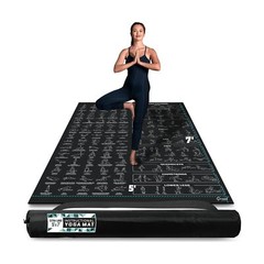 Extra-Large Instructional Yoga Mat with Poses Printed On It – 3X Bigger & 2X …