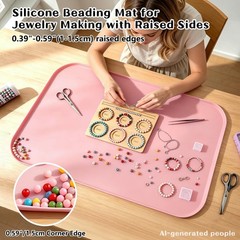 Foepoge Silicone Mat with Edge Pink 28″x20″