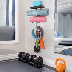 VINAEMO Yoga Mat Holder Accessories Wall Mount Organizer Black (matel)