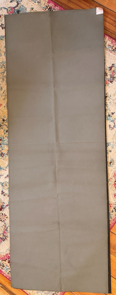 Gaiam Sol Thin-Grip Yoga Mat: Slate, 1mm, Foldable for Travel, Hot Yoga