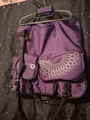 Evo Yoga Matt Carrying Bag Lots of Pockets Water Bottle Slot Purple