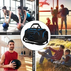 Sports Gym Bag，INOXTO Travel Duffel Bag with Dry Wet Pocket And Shoe Comp