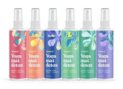 Yoga Mat Cleaner Spray Variety Pack – 4 fl oz (6 Pack) – Organic, Deep-Cleansing