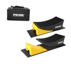 PR1ME Camper Leveler, 2 Pack RV Leveling Blocks, HDPE Curved Height to 4 inch