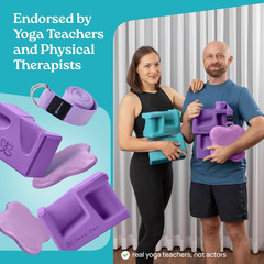 PRO Yoga Blocks | Ergonomic Yoga Block 2 Pack for Wrist Comfort and Support | EV