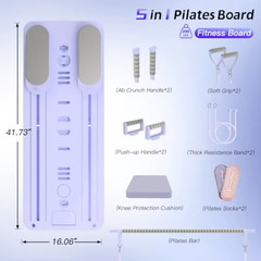 Portable Pilates Reformer Board Foldable Core Ab Trainer Home Gym – New
