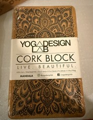 BRAND NEW – Yoga Design Lab – Cork Yoga Block in Mandala Black Limited Edition