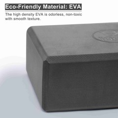 IUGA Yoga Block 2 Pack with Strap, High Density Blocks Gray