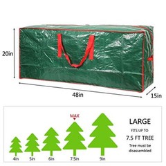 Christmas Tree Storage Bag – Fits Up to 7.5 ft Holiday Xmas 7.5ft-1pack Green