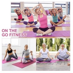 Funtery 3 mm Thick Yoga Mat 68″ x 24″ Exercise Workout Mat