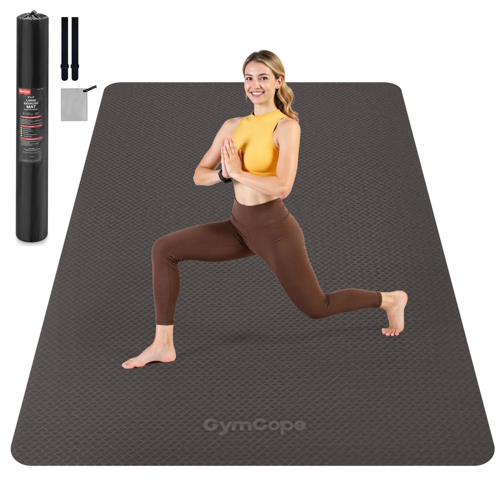 GymCope Extra Large Yoga Mat – 72×48 or 78×57, Non-Slip TPE Exercise Mat for