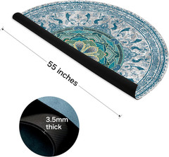 Premium Extra Thick Non-Slip Round Yoga Mat 4.6′ for Comfort & Meditation