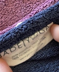 JadeYoga Microfiber Yoga 2 Towels Lot Purple & Blue 23×74 EUC