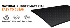 Double-Sided Rubber Non Slip Mat for Elliptical Machine, 24″x17″ Anti Slip Mat