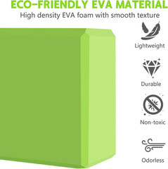 9″x6″x3″ Yoga Blocks, Soft Non-Slip Surface Premium Foam Blocks, Supportive, Lig