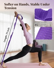 Versatile Physical Therapy Strap with Loops – Yoga & Rehab Essentials 75″