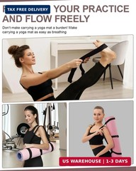Yoga Mat Carrier, Premium Yoga Strap for Carrying Yoga Mats with Adjustable Hook