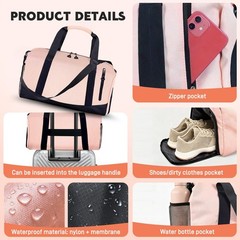 Gym Workout Yoga Mat Tote Bag Water Bottle Wet Dry Pocket Pilates Carrier
