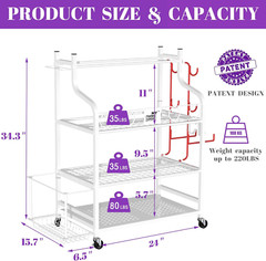 Yoga Mat Storage Racks,Home Gym Storage Rack for Dumbbells Kettlebells Foam Roll