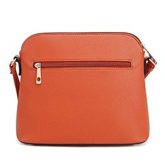 Lunar Lightweight Medium Dome Crossbody Bag Shoulder Bag with Orange / Clay
