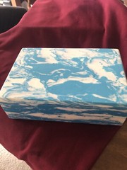 PurAthletics SERENITY PRINTED BLUE/WHITE YOGA BLOCK