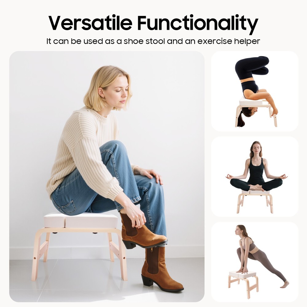 Yoga Headstand Stool Bench Stand Inversion Chair Fitness Inversion Exercise Gym