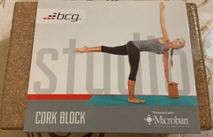 NEW/SEALED BCG STUDIO CORK YOGA “PROTECTED WITH MICROBAN” EXCERSISE BLOCK BRICK