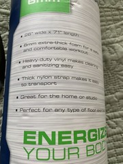 Fitness Gear 6 mm Lime Green Fitness/Yoga Mat With Strap – New In Package