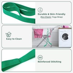 Abiarst Stretching Strap Yoga Strap for Physical Therapy, 10 Loops Yoga Strap…
