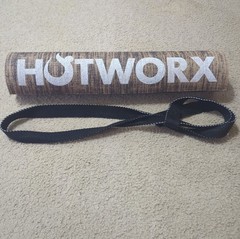 HOTWORX Eco-Friendly Hemp Fiber Yoga Mat Non-Slip 24×72 Brown + Carrying Strap