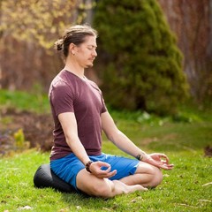V-Shaped Meditation Cushion – Celestial Plum – Provides Support in Cross-Legg…