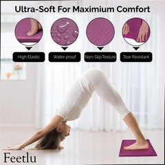 Yoga Knee Pad Cushion Exercise Knee Pad Folding, 1/2″ Thick 24″x12″ Eliminate…