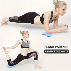2 Pack Yoga Knee Pads Extra Thick Foam Support Elbow Wrist Rest Light Blue Pads