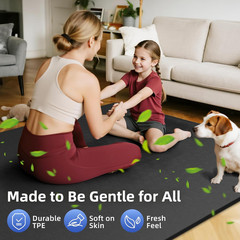 Extra Large Yoga Mat – 72″X48″ or 78″X57″, 1/4″–1/2″ Thick Mat for Women & Men,