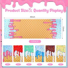 Hahafelt 12 Pack Ice Cream Drip Baseball Cooling Towels For Boys Ice Cream