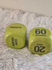 Lime Green Workout Cubes HIIT Interval Workouts Exercises