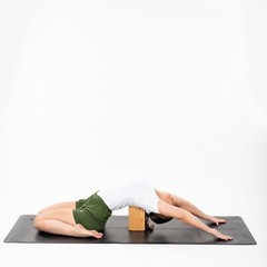 Yogikuti Solid Wooden Yoga Block for Support & Balance in Iyengar Yoga- Brick
